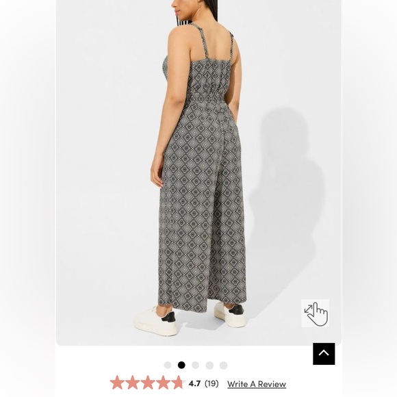 NWT 2x Studio Knit Tube Top Wide Leg Jumpsuit - Picture 4 of 6